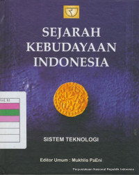 Image of Sejarah kebudayaan Indonesia : sistem teknologi